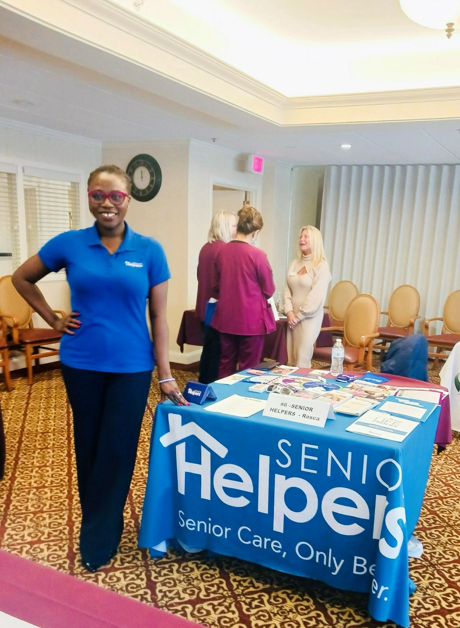 Check out our owner, Rosca, at a networking event at Lutheran Rehab! We love getting out in the Worcester community to share more about the services we provide our seniors!