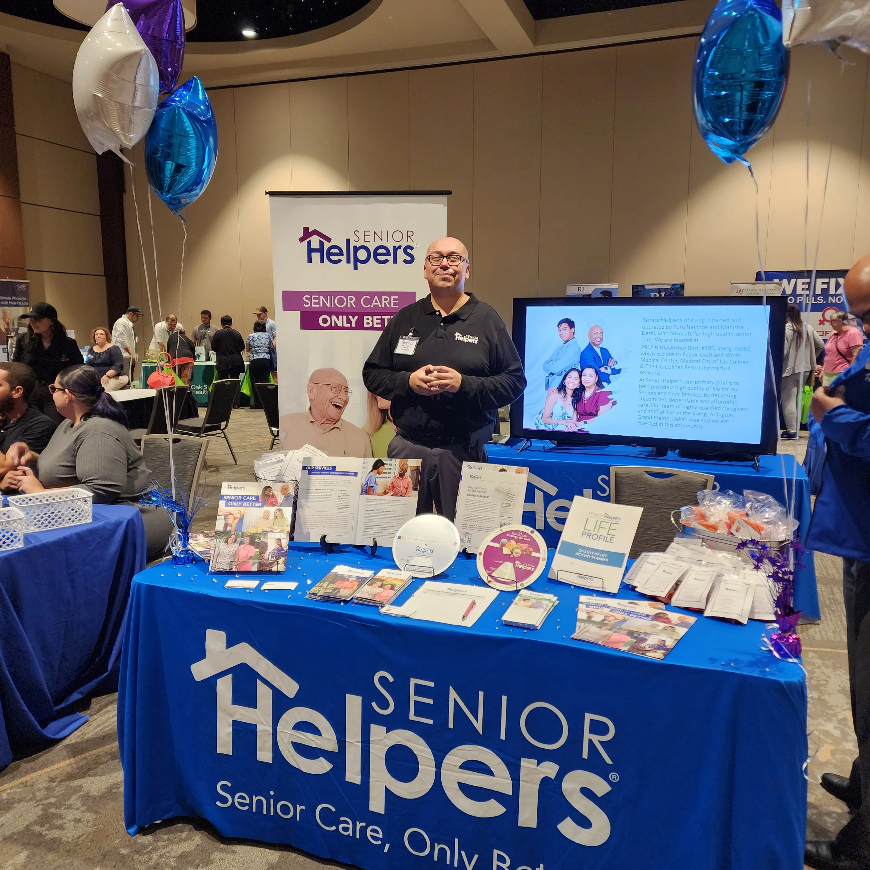 Check out Senior Helpers of Grapevine Lake owner, Abel Anaya at the Mid Cities Fall Senior Expo in Hurst, TX!