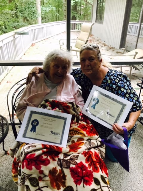 Senior Helpers recognizes our Client and Caregiver of the Month