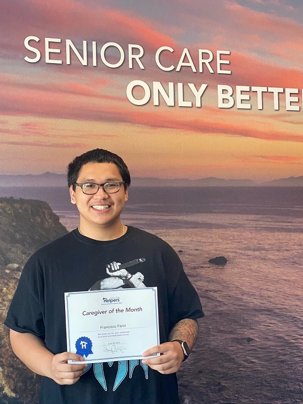 Meet our June 2022 Caregiver of the Month, Francisco! Francisco has been a great asset to our company from day one. His positive attitude and great communication skills has really impressed our clients and they love him- Congratulations, Francisco!