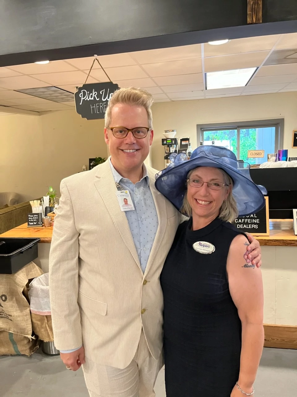 Kentucky Derby was a blast at The Grind Coffee Shop with Senior Helpers and Crescent Hospice.