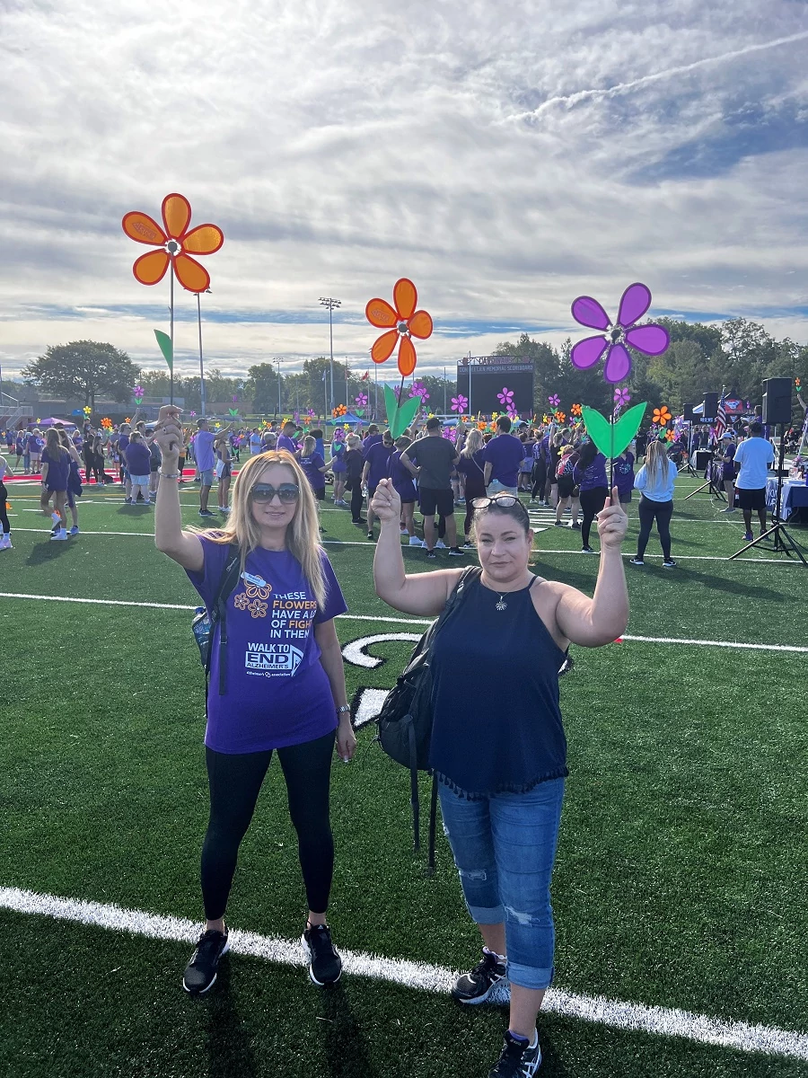 Owner, Kara Fairhurst and Senior Helpers of Bolingbrook Manager, Janet at the Walk to End Alzheimer's put on by the Alzheimer's Association!