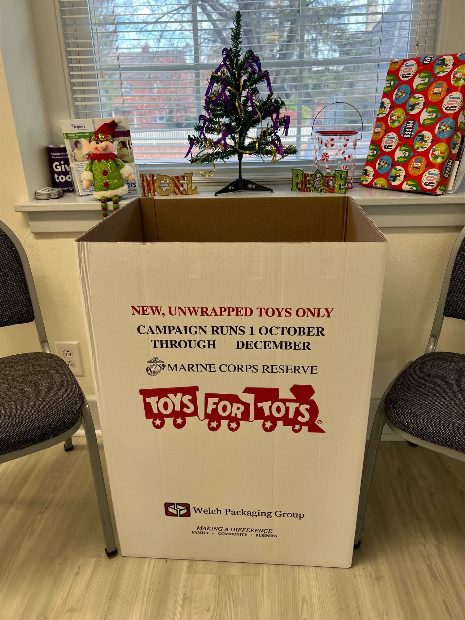 Senior Helpers Warren location is collecting new/unwrapped toys for Toys for Tots this holiday season.