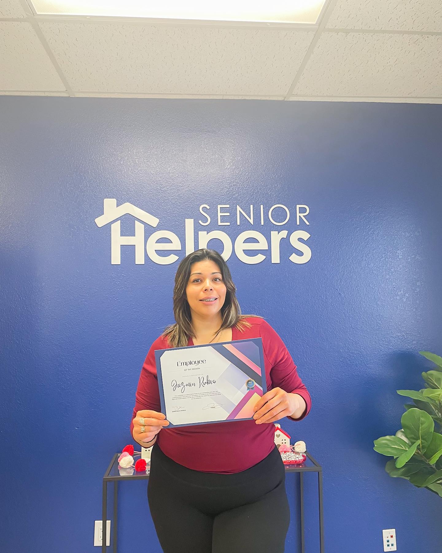 Congratulations to our Employee of the Month Jazmin! Thank you for your contagious outgoing personality. Our clients really enjoy your presence and compassionate care