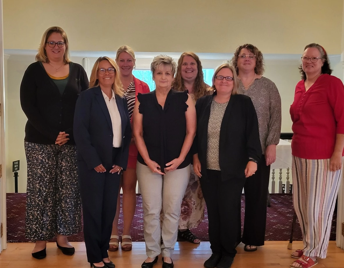 This is from the Elevating Non-Profit Graduation that took place Wednesday, August 23rd.  Even though Senior Helpers is NOT a non-profit we work with many non-profits and Senior Helpers Marketing & Business Development Director (pictured front/right) sits on many local boards and committees.
