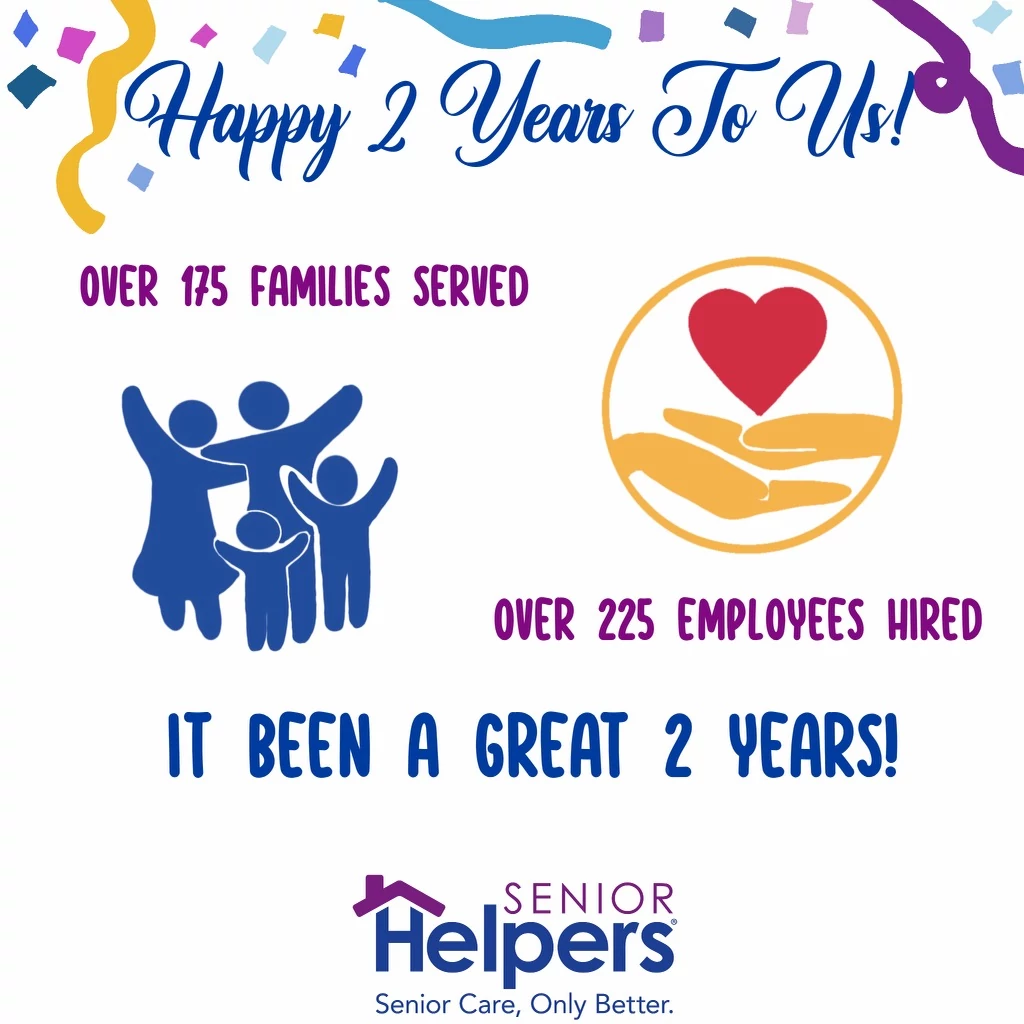 Feeling blessed to announce our two-year anniversary providing home care support for the older adult population. it’s been two years, and the results have never been better. On to year three!