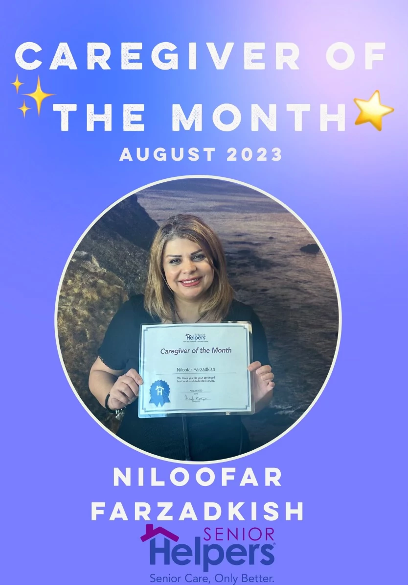 Meet Niloo, one of the classiest, friendliest, and caring care partners I know. She is always looking to figure out a way to connect with her clients and is a big proponent for engagement. She provides care support for our older adult clients in the Lake Forest, Laguna Niguel, and Newport Beach areas. We and her clients are fortunate to have her on the team for almost two years. Way to go!