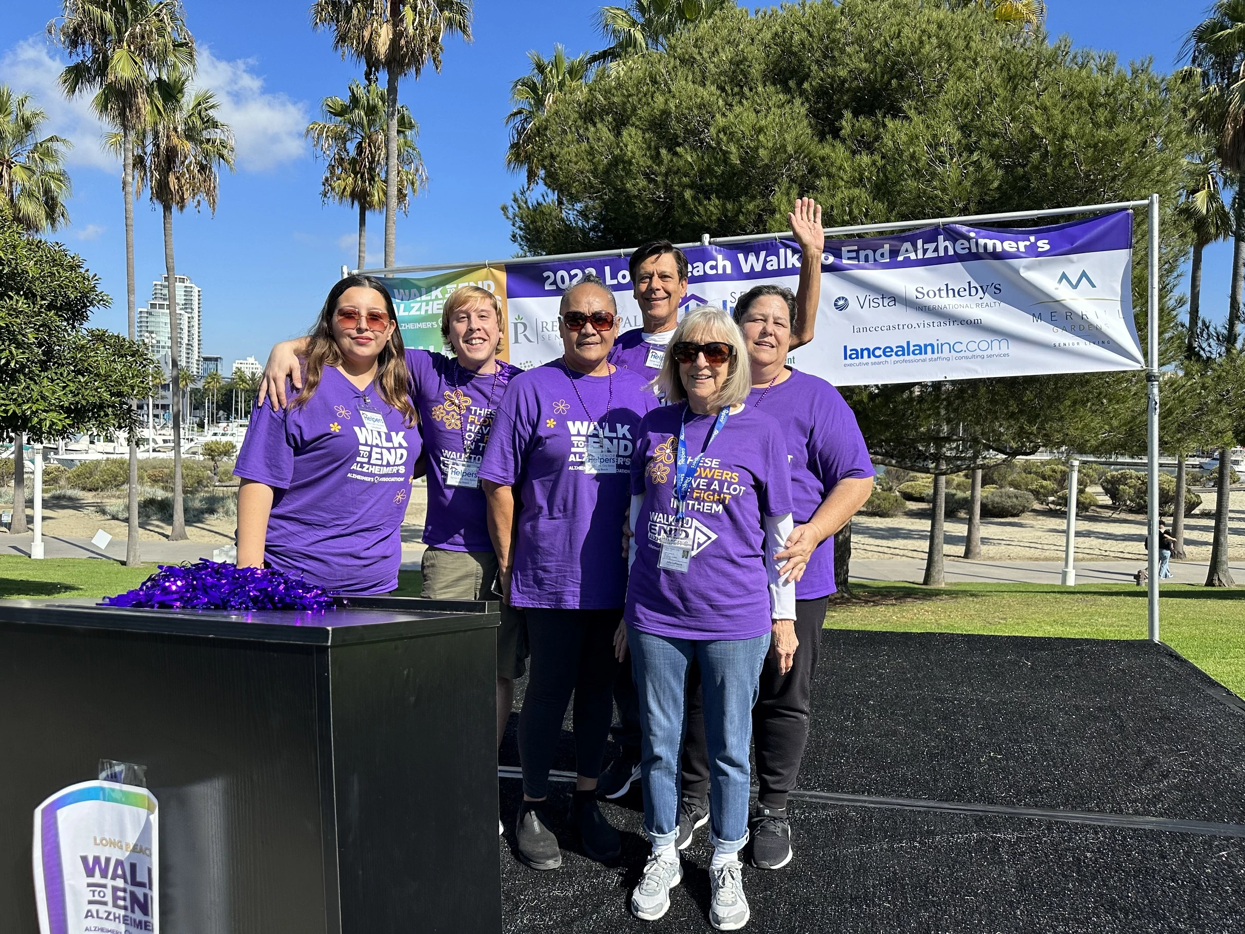 Senior Helpers Long Beach staff at the 2023 Walk to End Alzheimer's.
