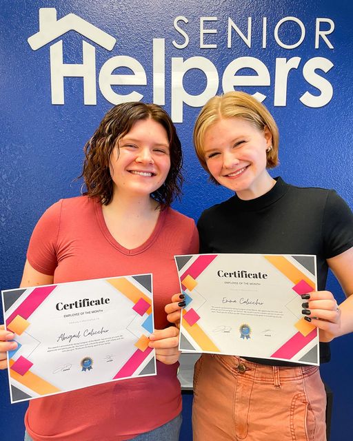 Congrats to Emma and Abigail for being our July caregivers of the month. Not only are they sisters, they both have decided to pursue a career in Nursing. Emma shows her passion for others in the care she provides. She is compassionate and goes above and beyond for her families. Abigail is always cheerful and treats her families as they are her own family. She has a caring heart and is always willing to help out when needed. Thank you for your amazing service. Both of you represent the mission and vision of Senior Helpers!