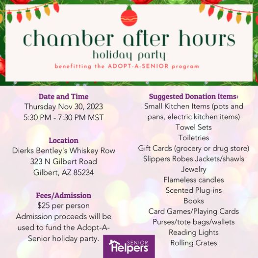 We are proud to have been a part of the Gilbert Chamber Holiday Party and 
