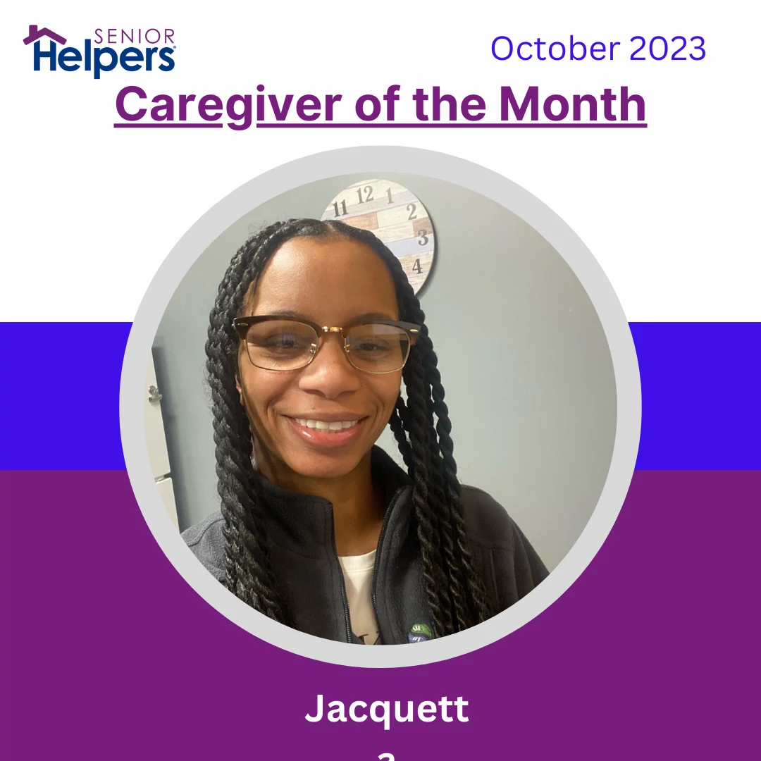 Meet our October 2023 Caregiver of the Month, Jacquetta! She has been extremely vibrant and incredible when working with her clients. Jacquetta enjoys traveling, skating, and being with her kids. Way to go, Jacquetta!
