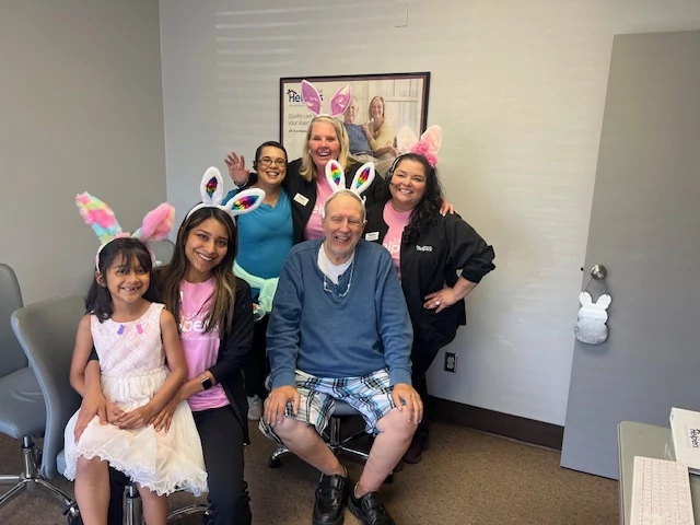 Even our clients love to participate in the caregiver Easter egg hunt