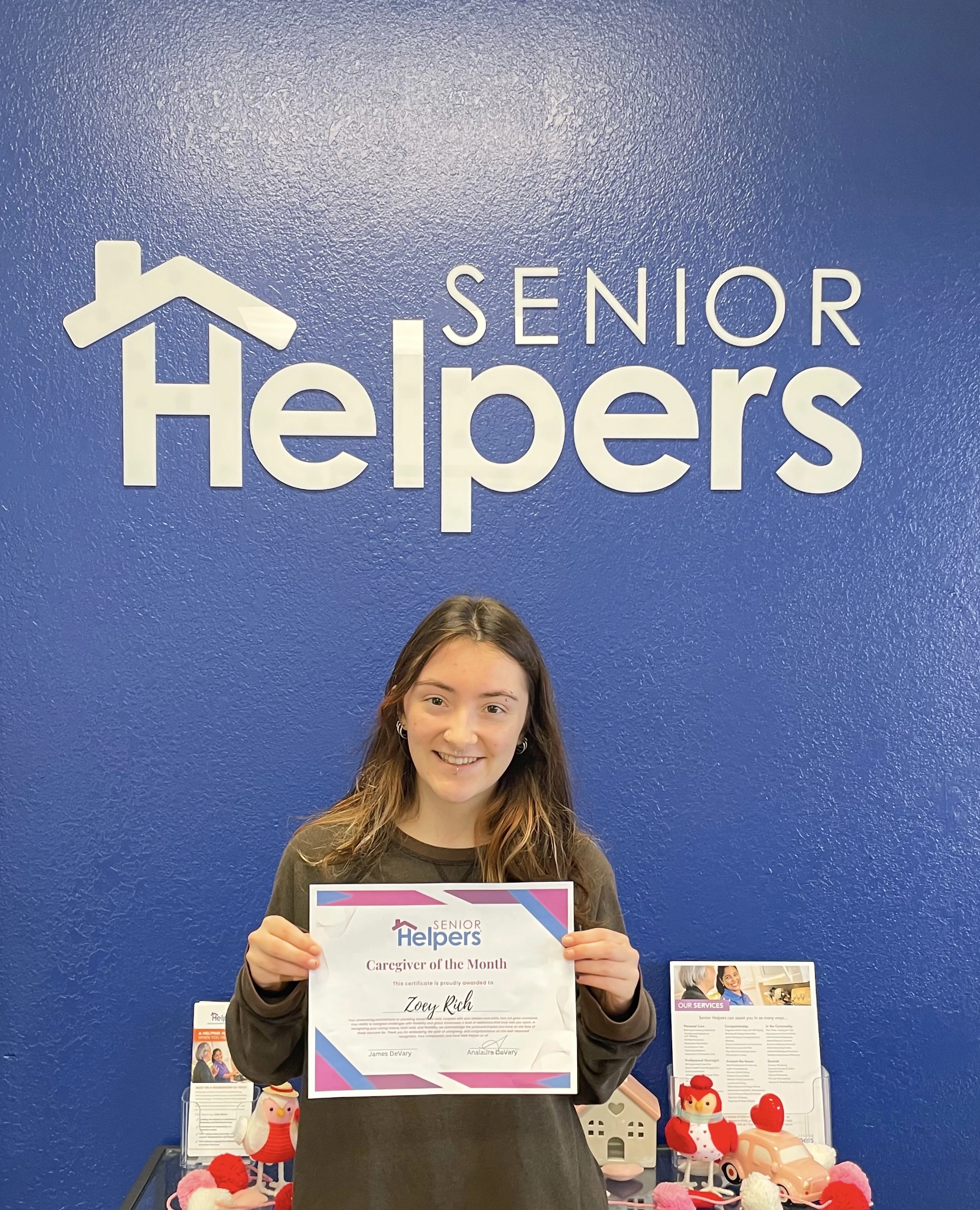 Join us in celebrating our Caregiver of the Month!  Your dedication, compassion, and unwavering commitment to providing exceptional care shine brightly. ✨ Your ability to navigate challenges with grace and flexibility sets a remarkable standard for all.  Thank you for your tireless work ethic and the profound impact you make on the lives you touch. Congratulations on this well-deserved recognition!