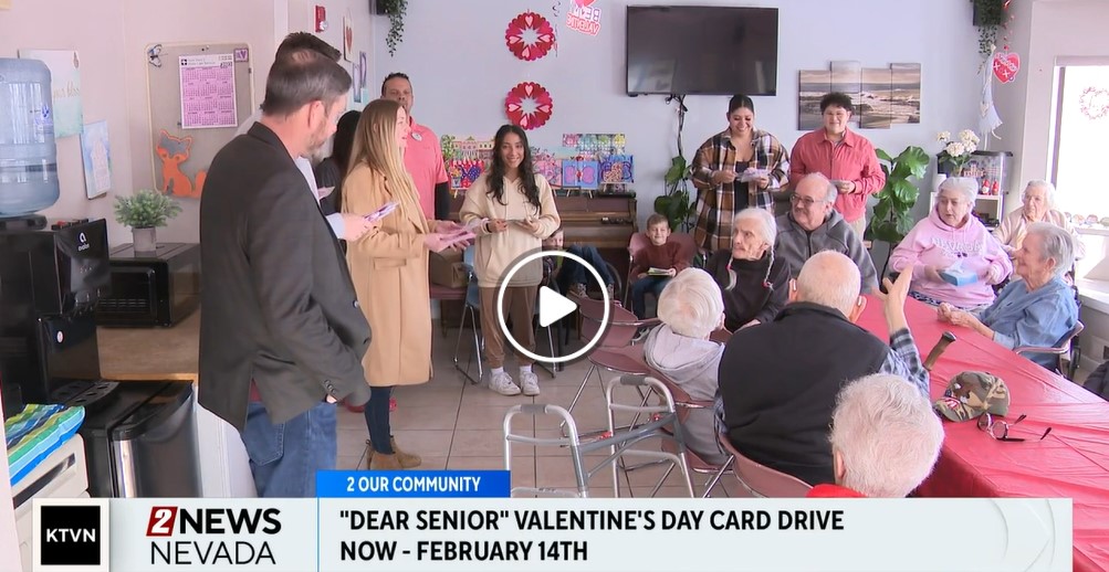 Senior Helpers of Reno was featured on 2 News Nevada to talk about their Valentine's Day Card Drive