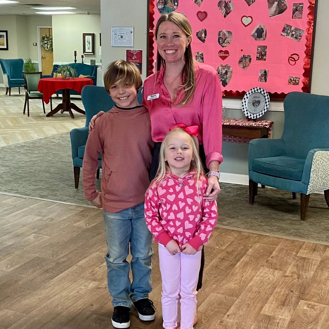 Our owner, Carly Keck, along with her two young children, had the pleasure of spreading love and joy to seniors at a local assisted living community with our 