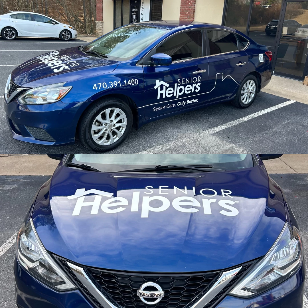 Vroom, vroom! Check out our newly wrapped Senior Helpers of Lawrenceville car ready to roll up to clients' homes. 🚗