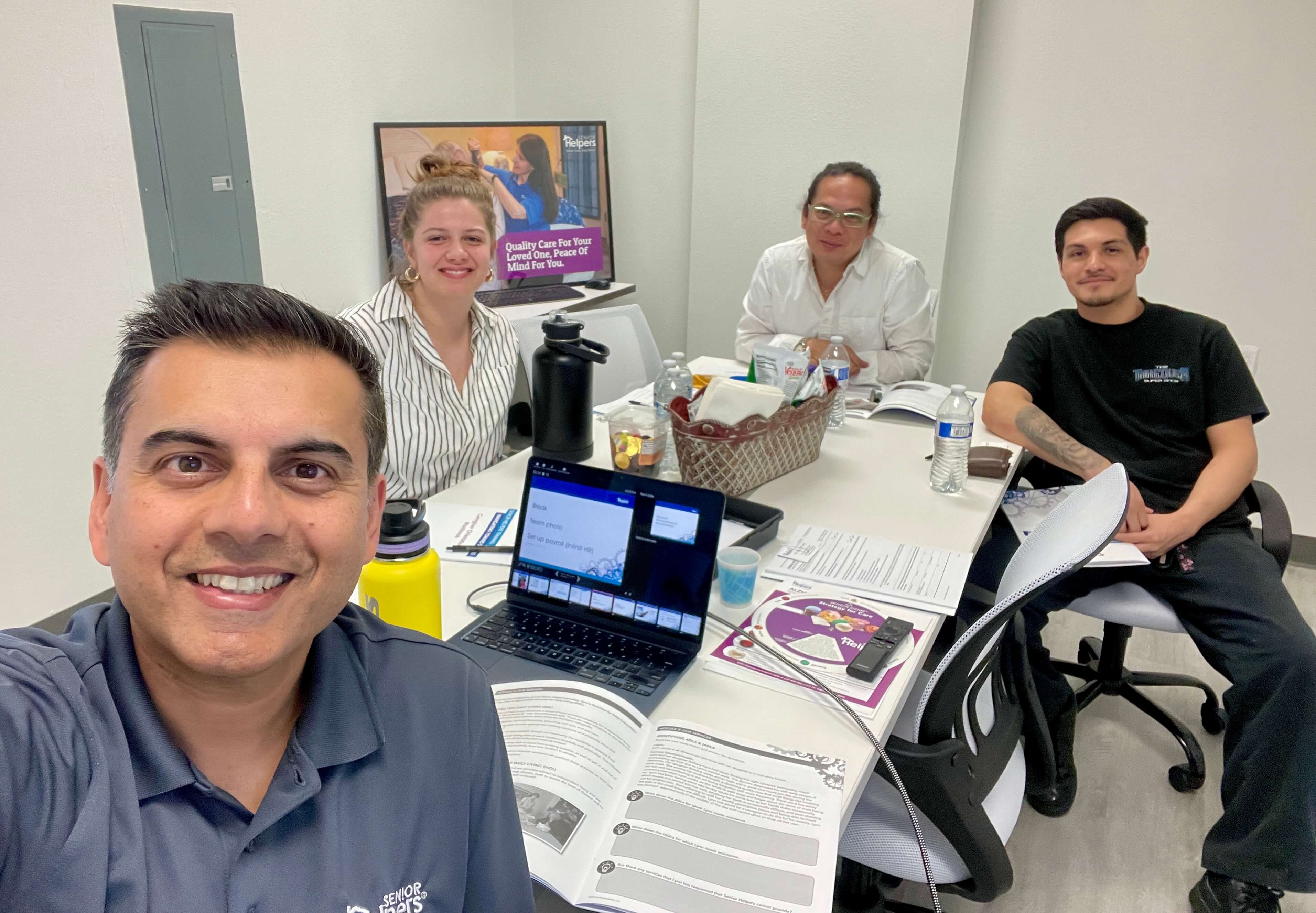 Onboarding a new batch of care professionals in our Mission Viejo office.