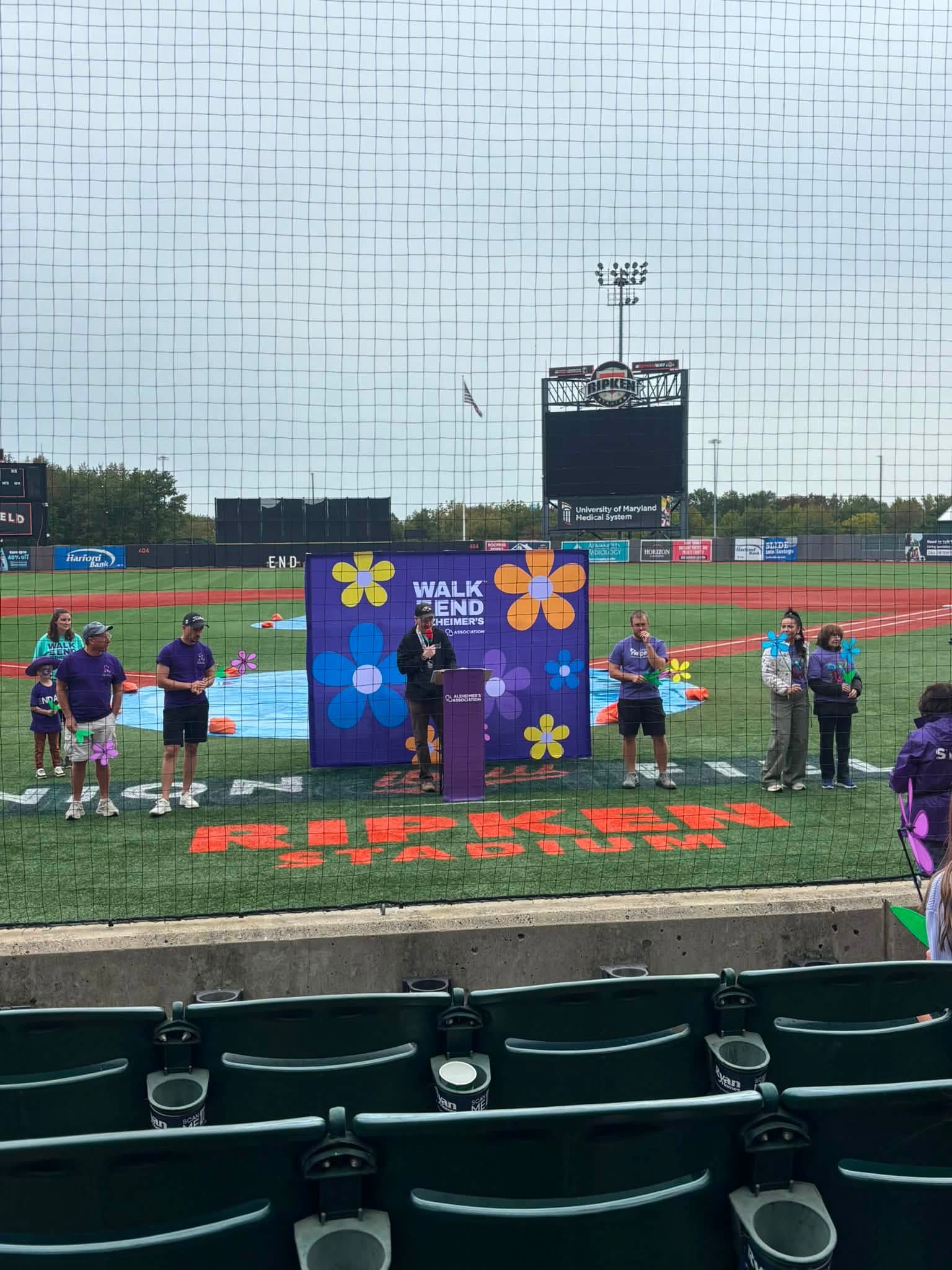 Jason shares his story at Alzheimer's walk of his mom having early onset dementia