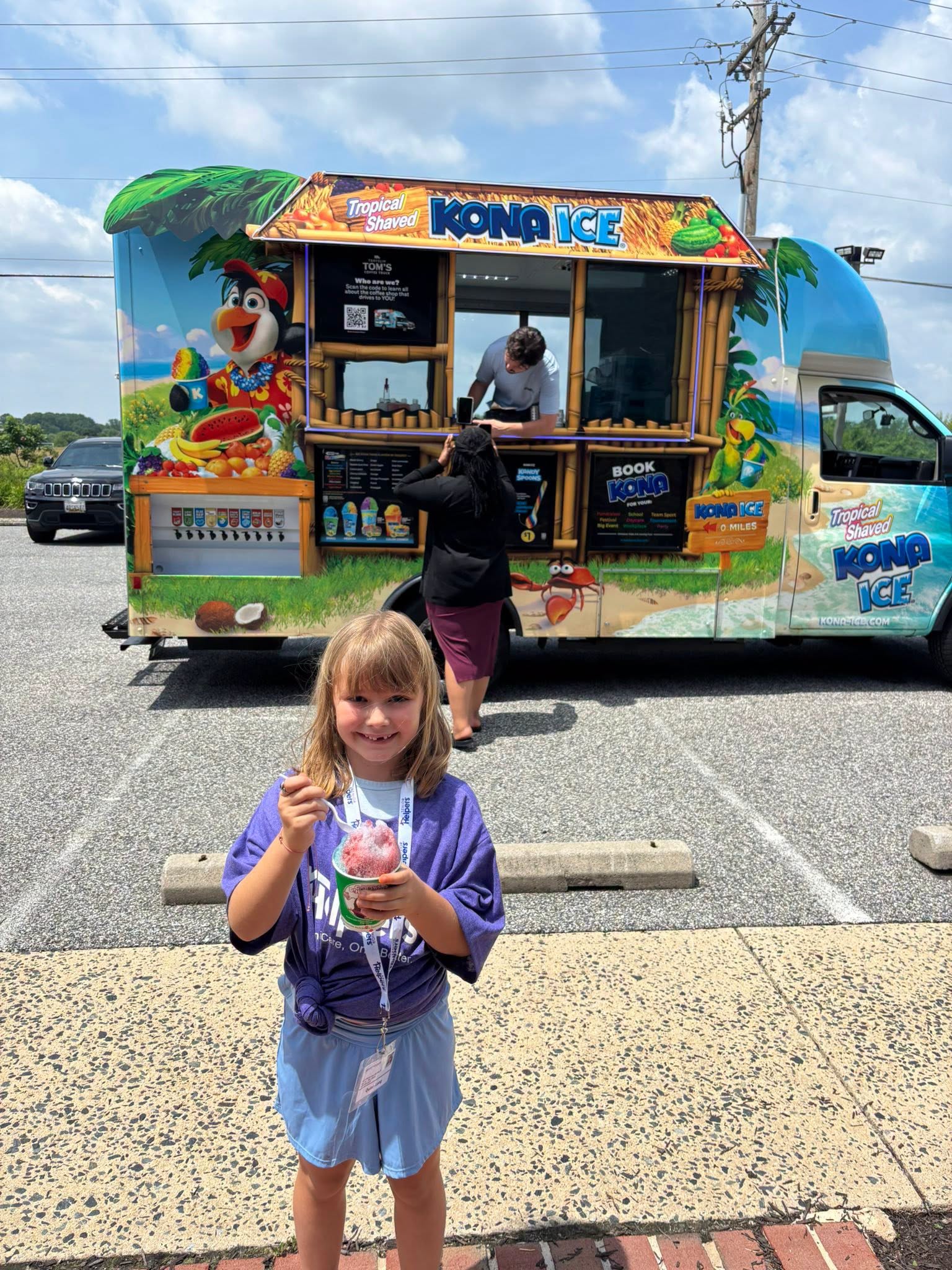 1 year celebration- catered Chipotle and Kona Ice